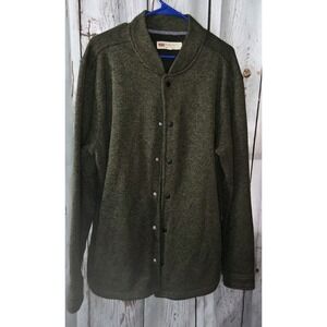 Levi's Men's XL‎ Green Knit Snap-Button Jacket Fall Winter Gorpcore Cottagecore